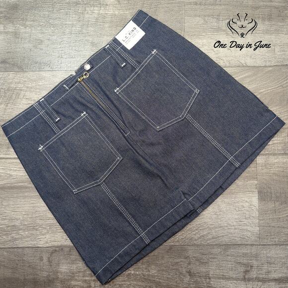 L.C. King Denim Mini Skirt Size 32 (14) - Picture 5 of 5